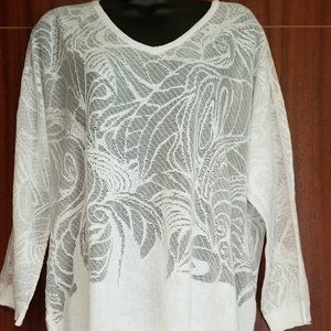 NWT Chicos white summer sweater size 2 (Large)